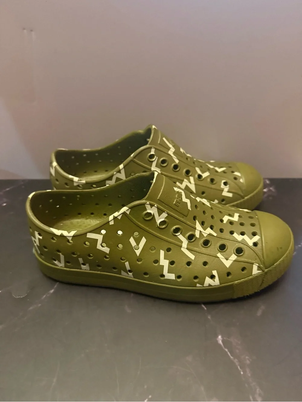 Native Olive Green Slip-On Waterproof Sneakers